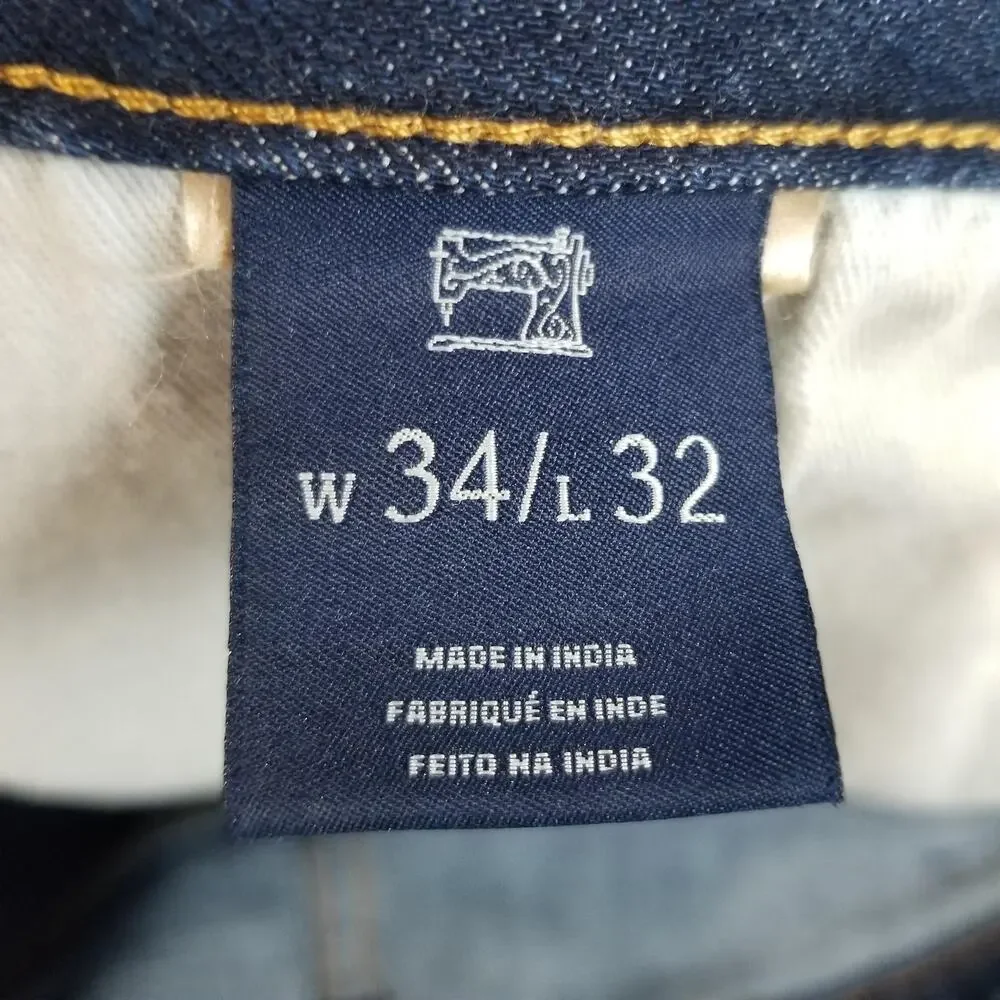 Scotch & Soda Jeans Mens 34x32 Blue Ralston Slim Straight Denim Amsterdams Blauw